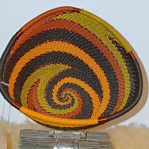 Zulu South African Woven Copper Wire Basket